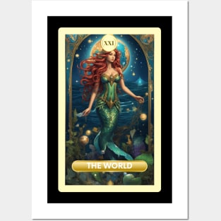 The World Card From the Light Mermaid Tarot Deck. Posters and Art